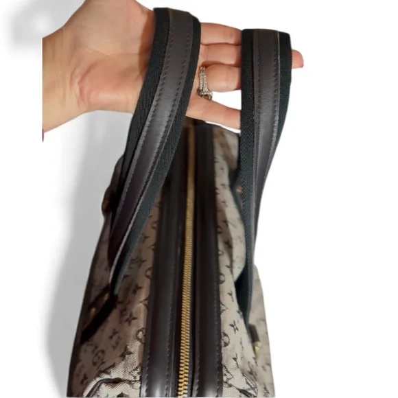 Louis Vuitton Josephine PM Satchel Tote Mini Lin Monogram Canvas Handbag w/ COA - Picture 7 of 12